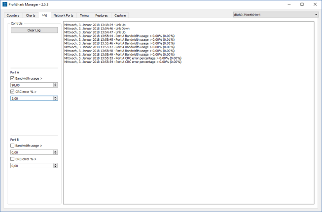 Profishark Manager Logs